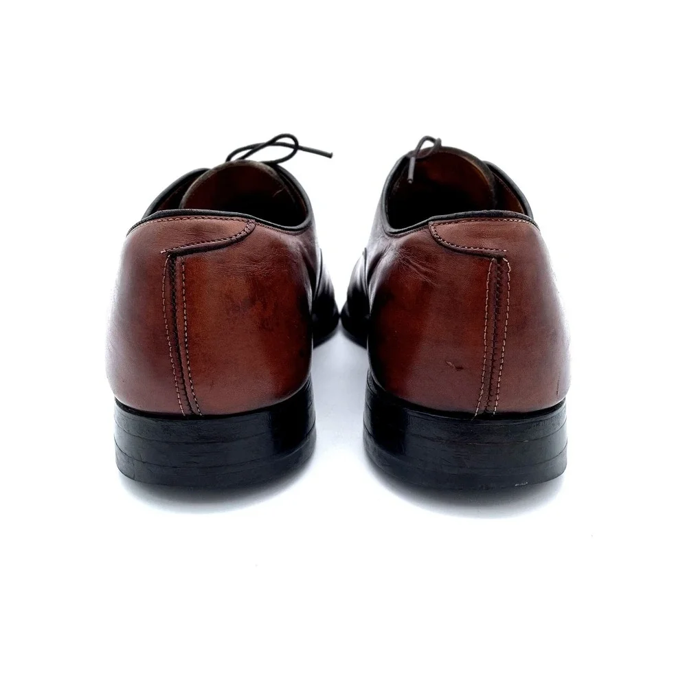 Johnston & Murphy Aristocraft Brown Leather Cap Toe Oxfords Men's Dress Shoes